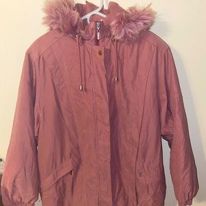 Dusty Pink 80s puffer jacket
